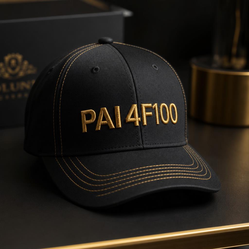 Onyx Gold Face Cap — Front — PAI 4F100