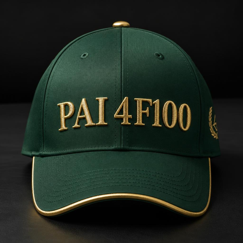 Emerald Gold Face Cap — Front — PAI 4F100